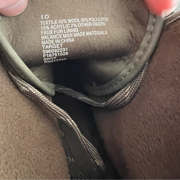 Merona Wool Blend Green Wedge Heel Boots Size 10 - Picture 7 of 7